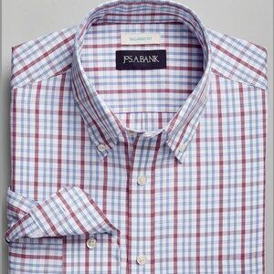 Jos. A. Bank Tailored Fit Two-Tone Grid Sportshirt